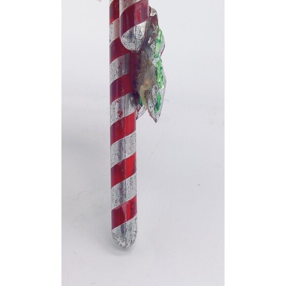 Vintage Candy Cane Christmas Ornament Plastic Holiday Tree 1970s? 60s? Xmas VTG - Picture 5 of 7